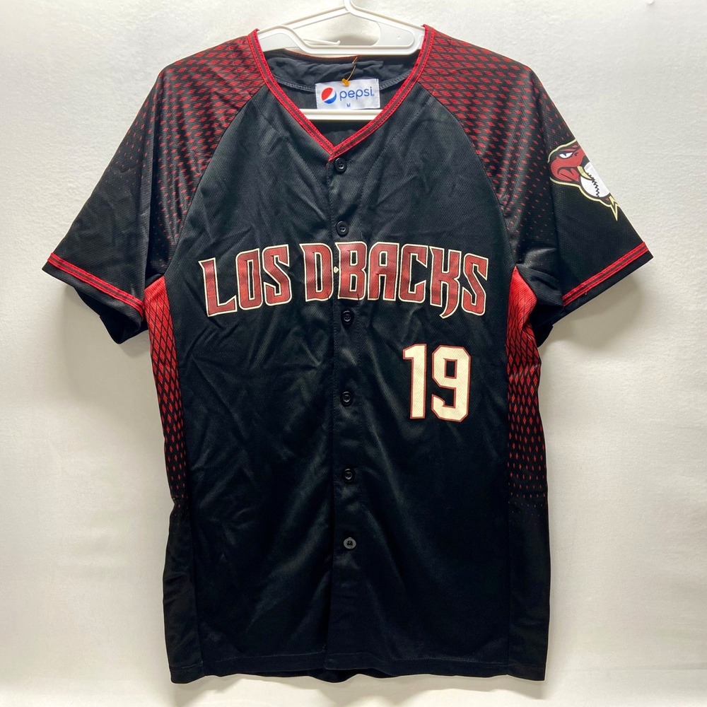 Arizona Diamondbacks Los DBacks MLB Jersey Medium Pepsi Button Shirt SGA 2019 EC